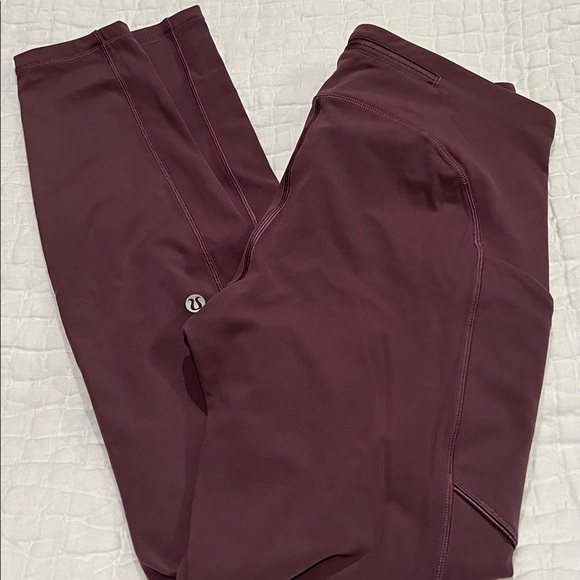 Lululemon Fast and Free Tights. Light purple/mauve color. Size 6 - Picture 1 of 1
